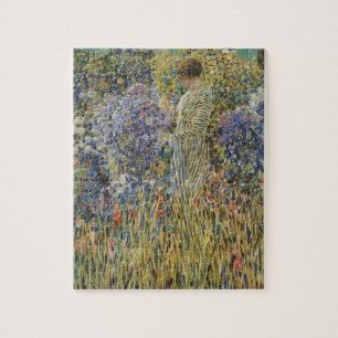 Puzzle Dame dans un jardin par Frederick Frieseke, Beaux-