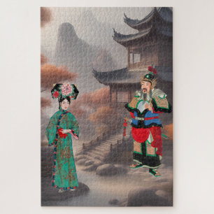 Puzzle Dame en costume manchu moderne