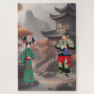 Puzzle Dame en costume manchu moderne