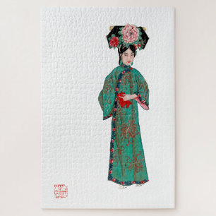 Puzzle Dame en costume mandchou moderne