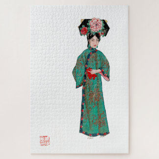 Puzzle Dame en costume mandchou moderne
