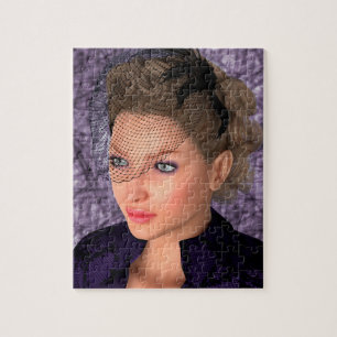 Puzzle Dame en Violet