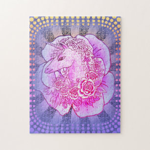 Puzzle Dame Licorne