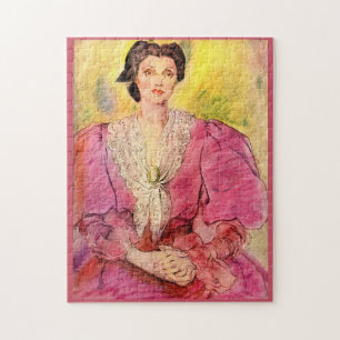 Puzzle dame rose