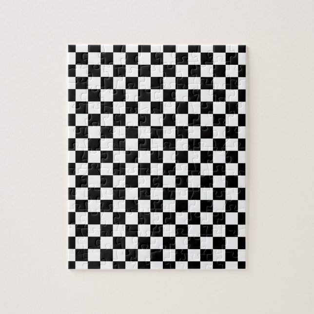 Puzzle Damier noir et blanc (Vertical)