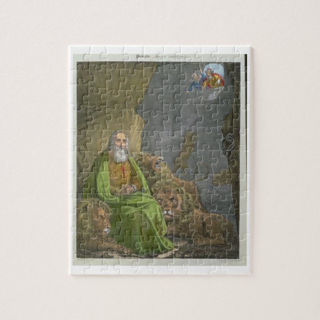 Puzzle Daniel dans le repaire des lions, d'une bible (Vertical)