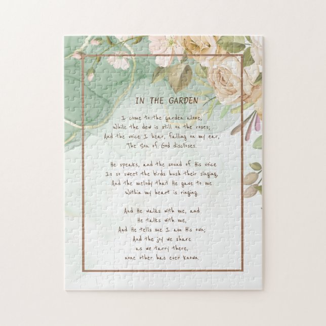 Puzzle ~Dans le jardin Conforting Hymn Garden Antique Ros (Vertical)