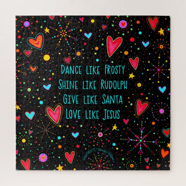 Puzzle Danse comme Frosty Moderne Noël Inspirant (Vertical)