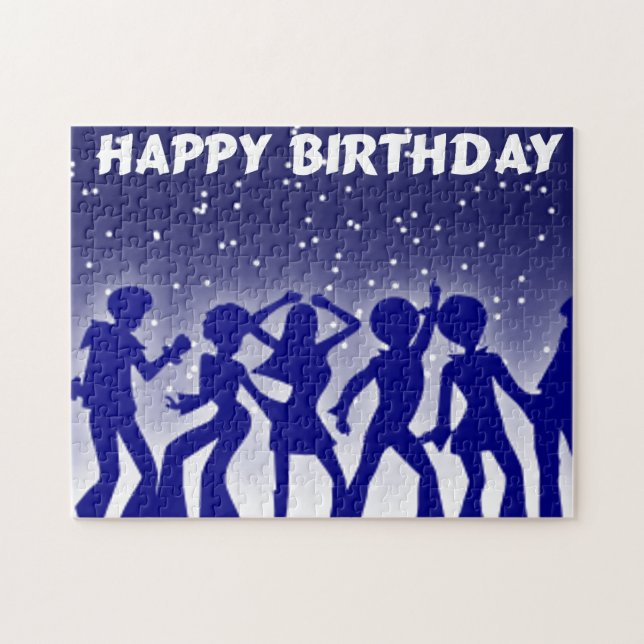 Puzzle Danseurs de disco de joyeux anniversaire (Horizontal)
