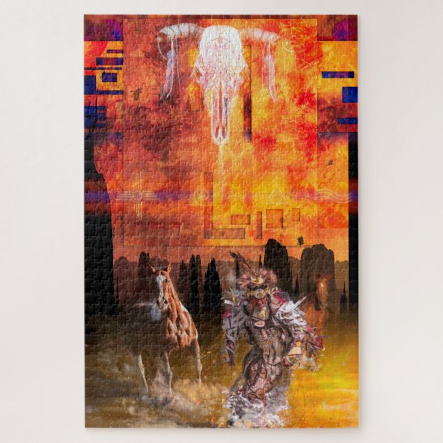 Puzzle Danseuse amérindienne ROLLING THUNDER (Vertical)