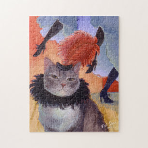 Puzzle Danseuse de Cabaret Can-Can Chat