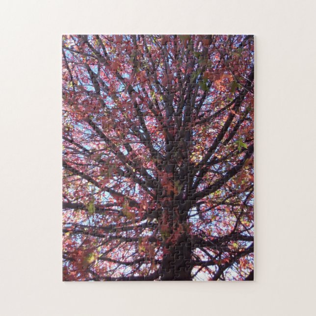 Puzzle d'arbre rouge (Vertical)