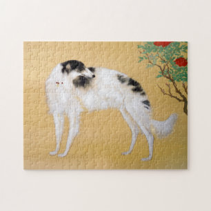 Puzzle d'art borzoï asiatique vintage