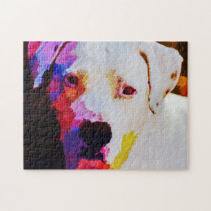 Puzzle d'art de Chien taureau coloré