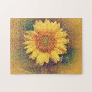 Puzzle d'art de fleurs de tournesol jaune