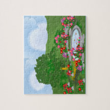 Puzzle d'art de jardin de coin