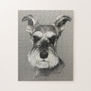 Puzzle d'art de Schnauzer Miniature.