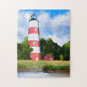 Puzzle d'art du phare de Sapelo en Géorgie