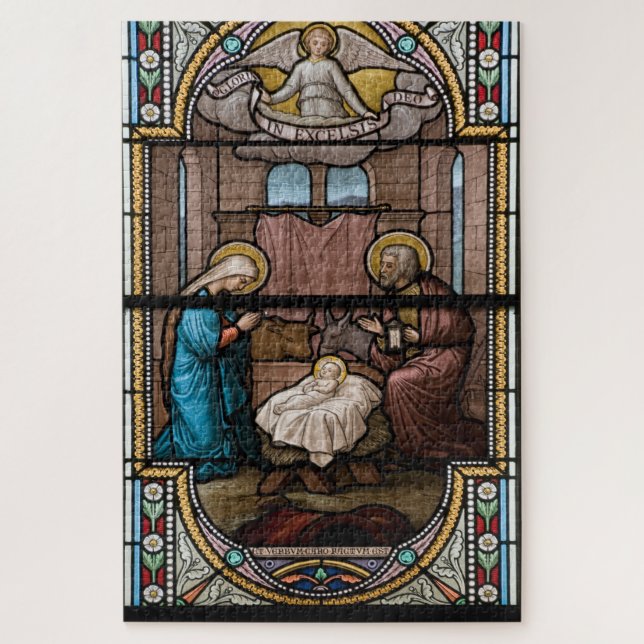 Puzzle d'art en verre de crèche - (Vertical)