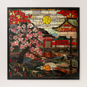 Puzzle d'art en verre verni japonais