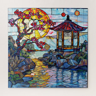 Puzzle d'art en verre verni japonais