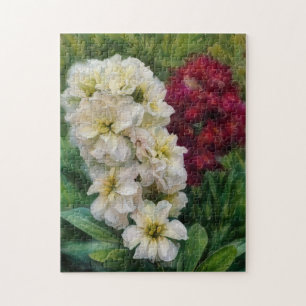 Puzzle d'art Fleurs rouges et blanches