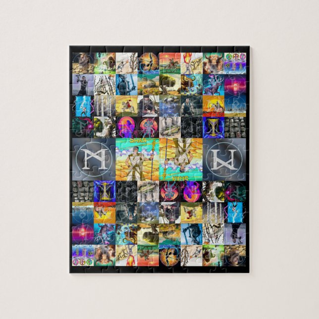 Puzzle d'art Futhorc Rune anglo-saxon | runes runi (Vertical)