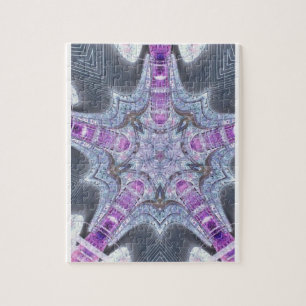 Puzzle d'art géométrique violet violet gris
