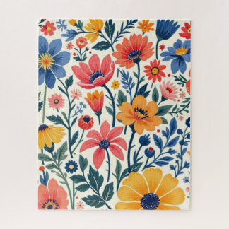 Puzzle d'art populaire floral