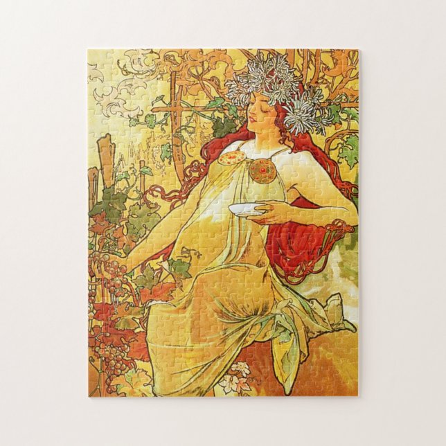 Puzzle d'automne d'Alphonse Mucha (Vertical)