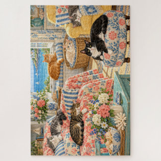 puzzle de 1000 pièces sur les chats d'art