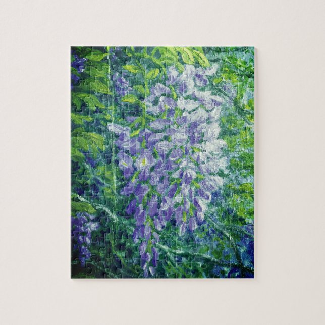 Puzzle de bactéries violettes 8" x 10" (Vertical)