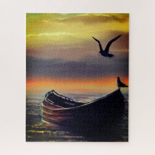 Puzzle de bateau Sea Sunset