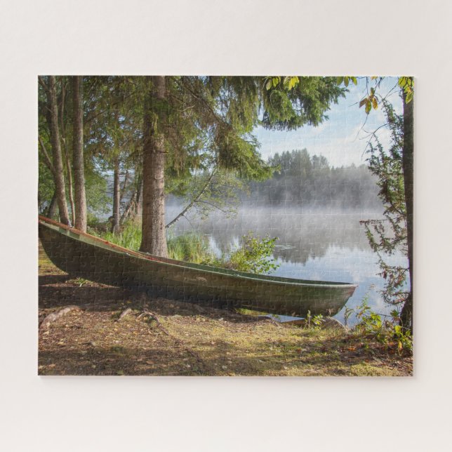Puzzle de bateau sur rivière panoramique (Horizontal)