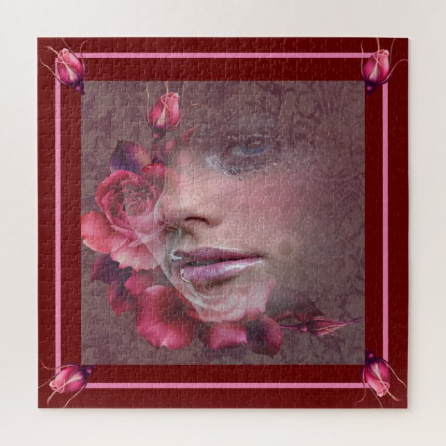 Puzzle de beauté couleur rose (Vertical)