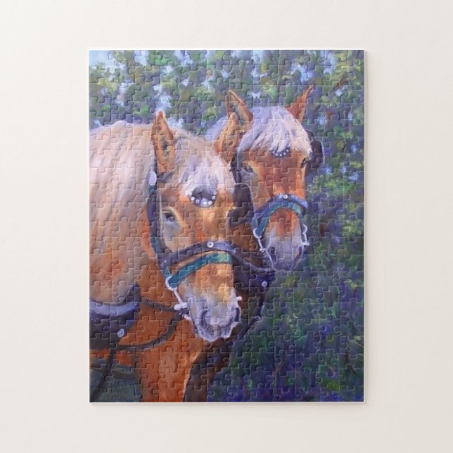 Puzzle de beaux-arts de chevaux de trait (Vertical)