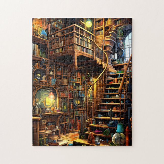 Puzzle de bibliothèque chaotique (Vertical)