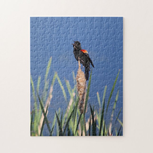 Puzzle de Blackbird à aile rouge (Vertical)