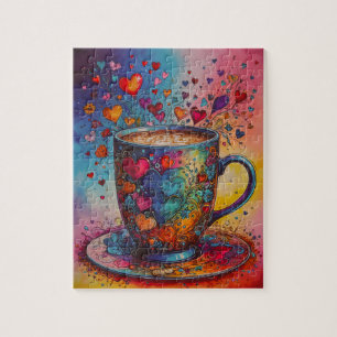Puzzle de café de coeur