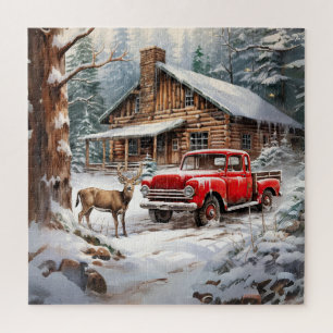 Puzzle de camion Vintage d'hiver