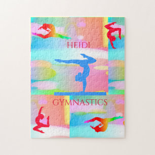 Puzzle de camouflage pastel de la gymnastique.