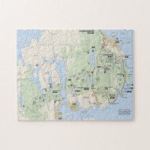 Puzzle de carte d'Acadia