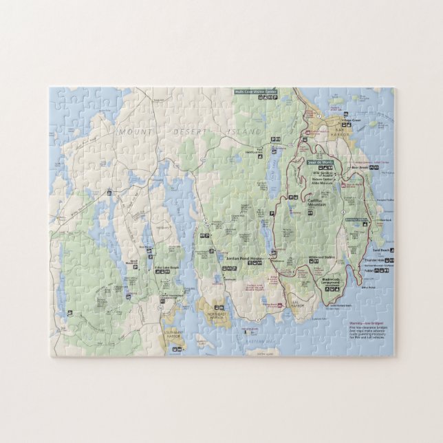 Puzzle de carte d'Acadia (Horizontal)