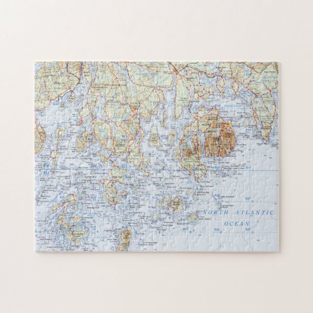 Puzzle de carte de Downeast (Horizontal)