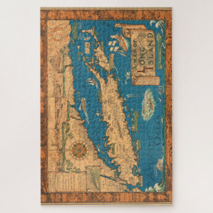 Puzzle de carte de Long Island grand