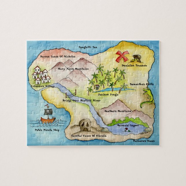 Puzzle de carte de pirate (Horizontal)