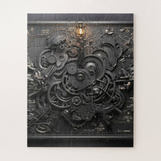 Puzzle de carte mécanique Steampunk