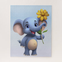 Puzzle de casse-tête éléphant de dessin animé fant