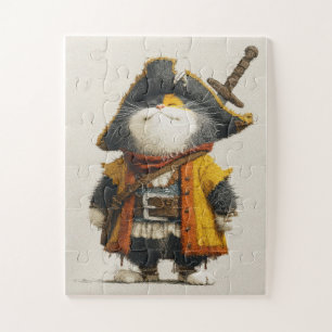 Puzzle de chat de pirate Whimsical