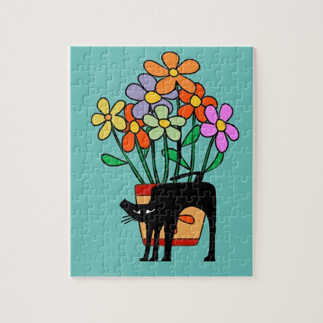 Puzzle de chat noir (Vertical)